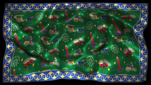 Sarung Batik Jakarta Betawi Songket Kebaya Wave Alpha 1 en tissu à motifs ethniques en soie indonésienne
