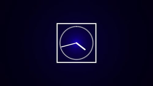Minimalist Animated Clock with Progress Bar