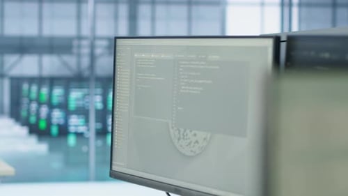 Interlinked Computers in Data Center Creating Server Network