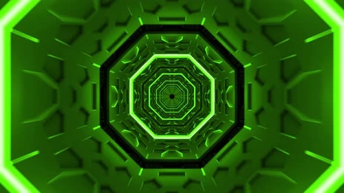 Green Endless Tunnel Loop
