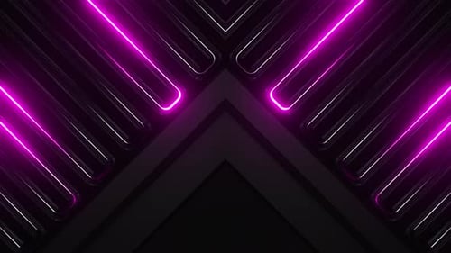 Abstract Geometric Pink Neon Lines Moving Loop Background