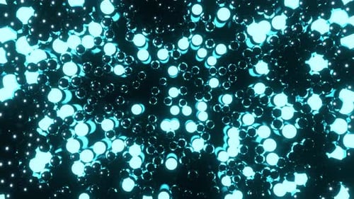 Cyan Pulsating Glowing Dots Background Vj Loop I 4K