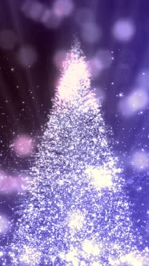 Elegant Sparkling Christmas Tree Particle Animation