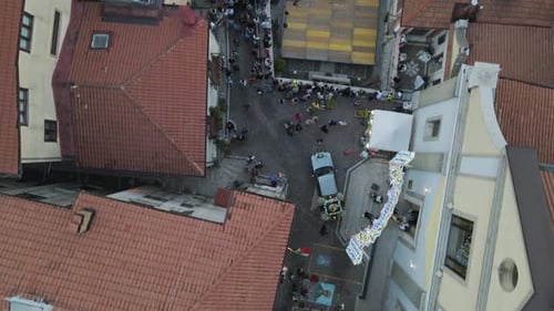 Aerial view of Ospedaletto d'Alpinolo, Avellino, Italy.