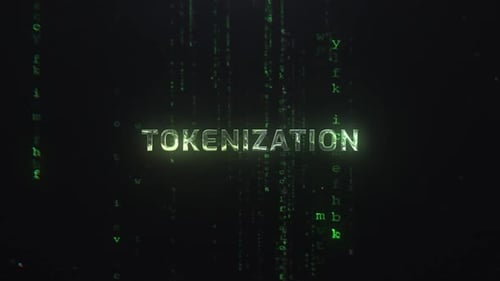 Tokenization Words On The Matrix Background