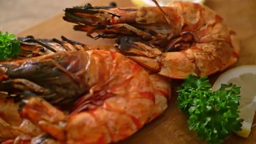 Grilled Tiger Prawns with Lemon and Parsley