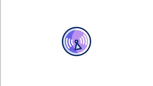 Animated Flat Design Wireless Signal Icon