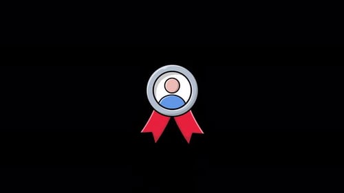 Animated Minimalist Person Profile Award Icon