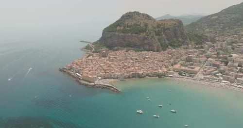 Aerial view of Cefalù, Sicily.