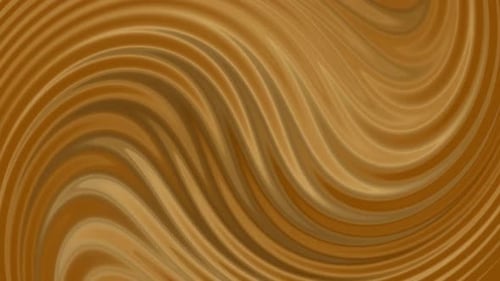 Abstract Golden Fluid Wavy Lines Background Loop