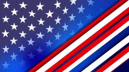 USA Colors Stars and Glowing Stripes Abstract Grunge Blot Background Independence Day Seamless