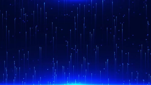 Futuristic Blue Digital Data Stream Background Loop