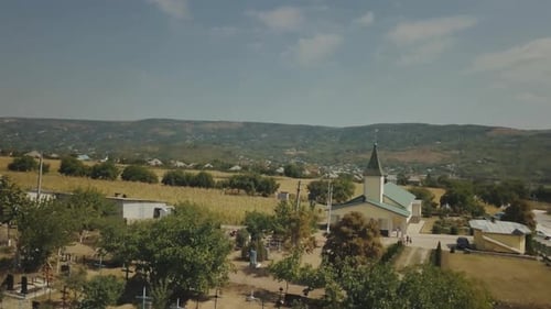 Aerial shot of Orthodox Church.