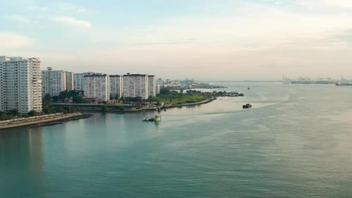 Penang Island aerial view, George Town, Malaysia