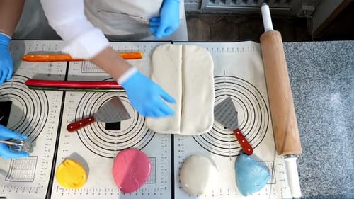 The Process of Creating Handmade Candies and Lollipops in a Pastry Shop