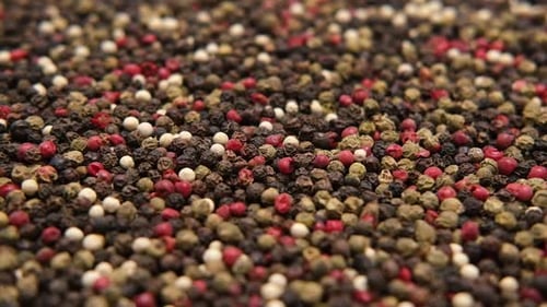 Assorted Peppercorns Close-up of Culinary Spice