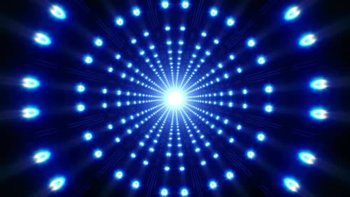 Flashing Perforated Circle Pattern Tunnel Lamps