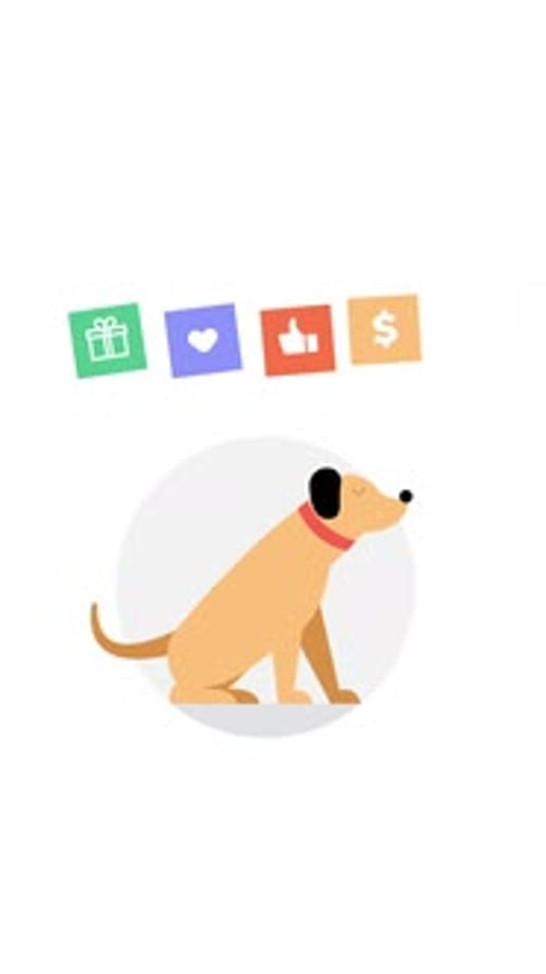 Flat Design Characters with Animated Social Media Icons