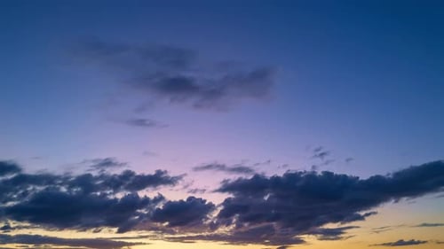 Sky Time Lapse Moving Clouds at Sunset Clouds Float Through the Evening Dusk Twilight Sky Time Lapse