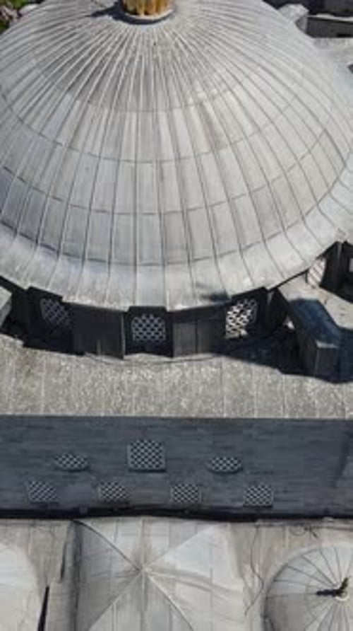 Aerial View Mosque Dome Istanbul