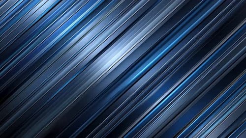 Diagonal lines in shades of blue and gray create a dynamic, modern abstract design