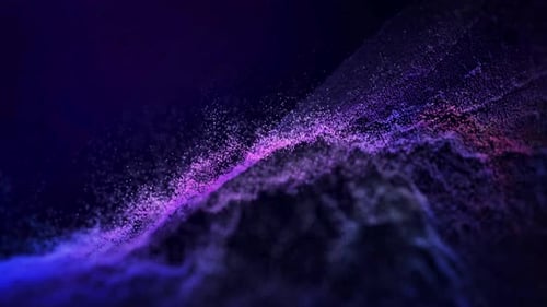 Abstract Digital Wave of Particles Motion Background