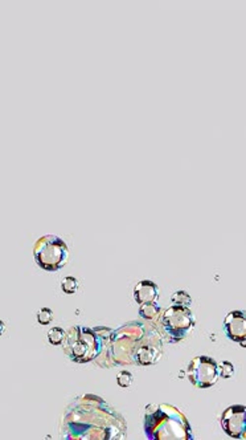 Iridescent Fluid Bubbles Rising Abstract Background