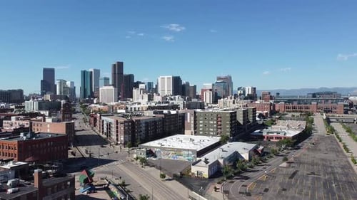 Aerial view of downtown Denver