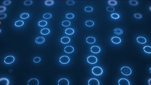 Circle Animation Digital Glowing High Tech Background, Circle Tech Background Digital Data Bg, Moder