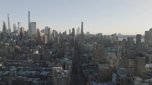 Aerial view of skyscrapers in New York City