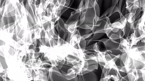 Abstract White Fluid Shapes Seamlessly Looping Motion Background