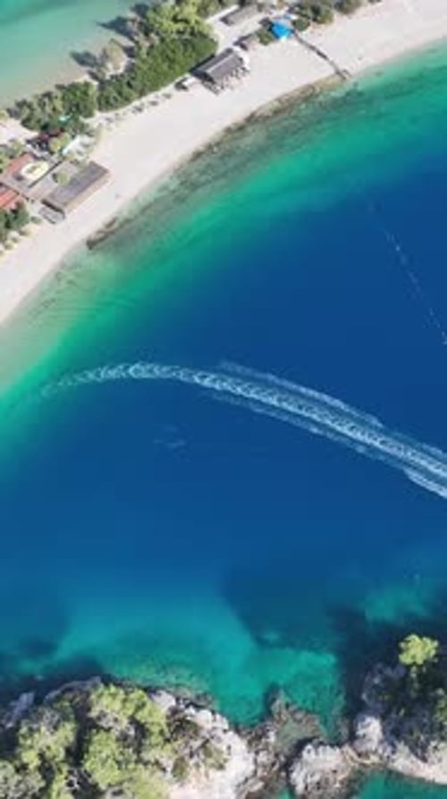 Drone view of beach and sea textures