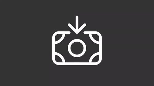 Animated Income White Line Ui Icon