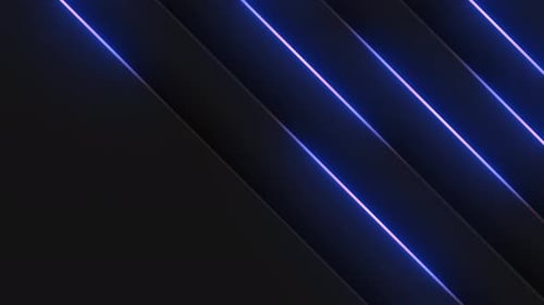 4k Blue Neon Light Pattern Loop