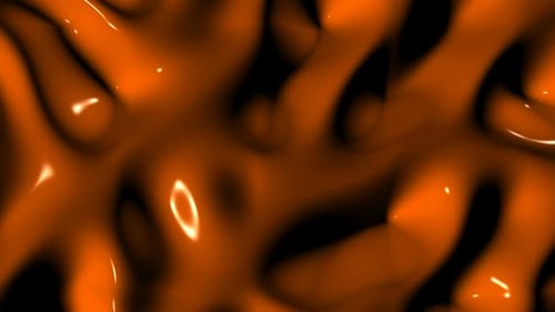 Fondo de lujo con ondas de plasma anaranjadas, renderizado 3D, diseño único, reflexión, exclusivo