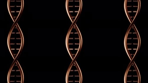 Endless Copper Metal DNA Background Loop