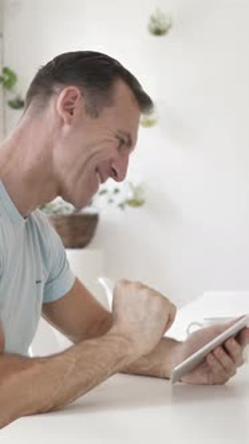 Online Video Chat on Tablet by Creative Man, Vertical Video