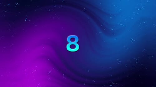 Temporizador de cuenta regresiva HD Neon 10 a 0 | Animación de números brillantes y brillantes