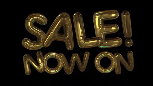 Golden Balloon Sale Now On Title Animation