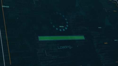 Threat Detected Warning: Futuristic Loading Screen Animation for Cyber Security HD
