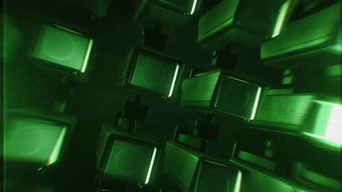 Security Camera Array Surveillance Loop with Digital Scanlines