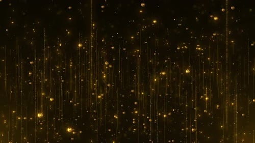 Elegant Golden Particle Light Streaks Awards Background