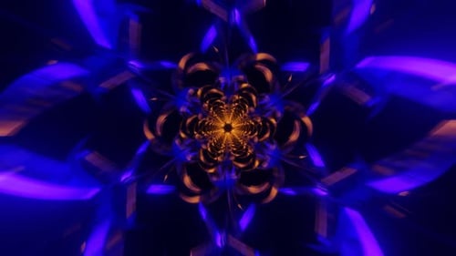 Fondo de bucle sin fisuras VJ hipnótico colorido en forma de estrella