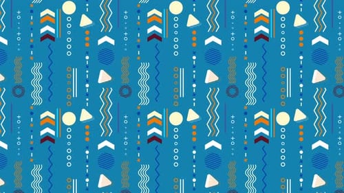 Animated Geometric Pattern Background with Abstract Shapes and Lines