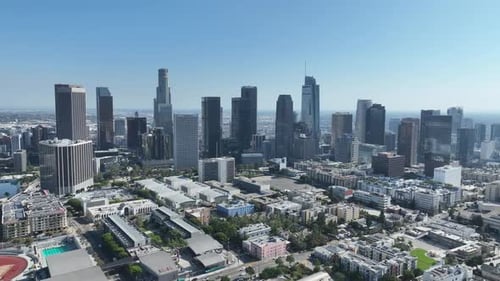 Corporate Skyscrapers At Los Angeles In California United States.