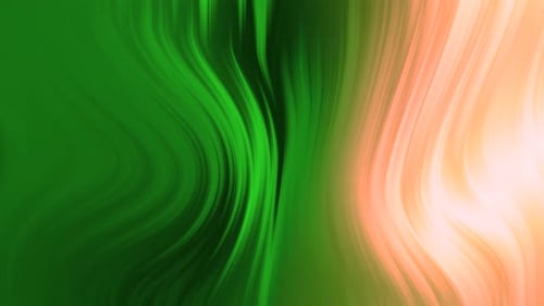 Green and Orange Abstract Waves Morphing