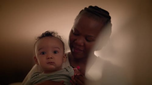 Mother and Baby Portrait Indoors