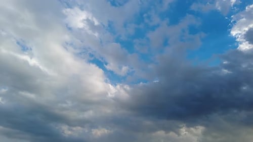 Weather Change Timelapse of a Blue Sky Switching to the Stormy Cloudscape