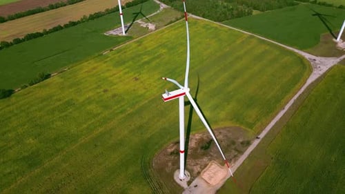 Windmill Farm Producing Green Electricity Hd