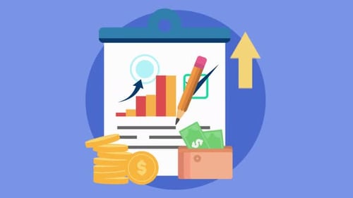 Business Financial Growth Analysis Flat Design Animation
